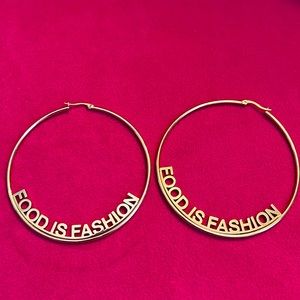 NWOT: FOOD IS FASHION hoops